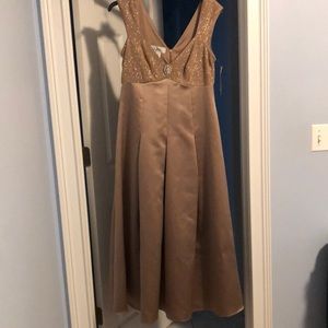 Beautiful gold evening dress, size 10 with tags!
